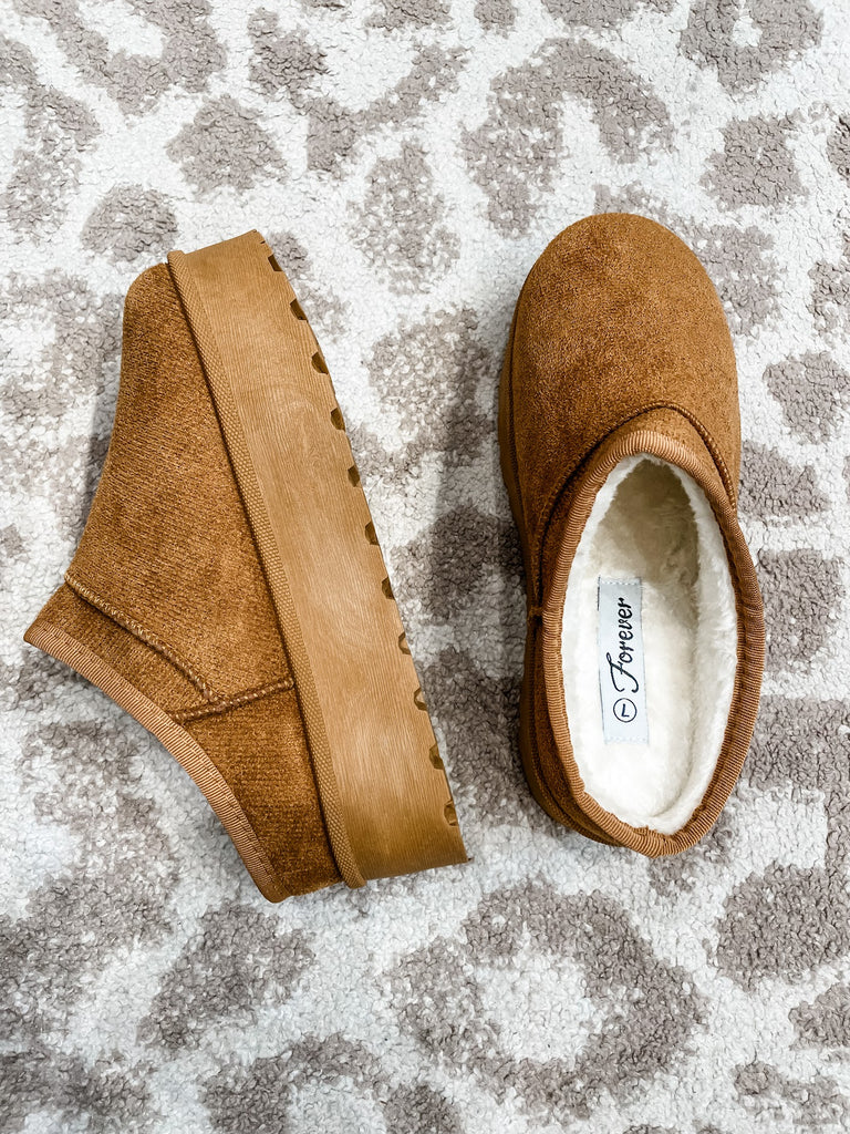 Cozy Chorus Sherpa Slippers in Tan (6-10)-250 Shoes-CCOCCI-Hello Friends Boutique-Woman's Fashion Boutique Located in Traverse City, MI