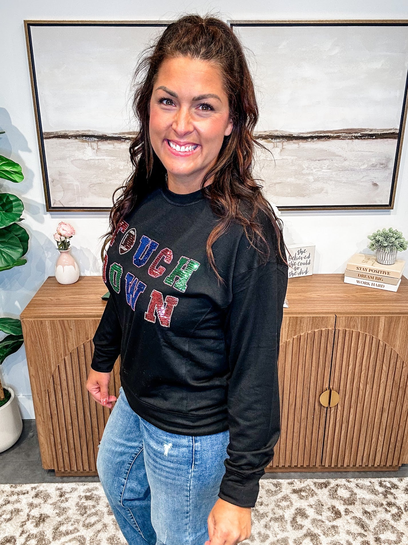 Sunday Funday Top (S-3XL)-130 Graphic Tees-Merigold Kiss-Hello Friends Boutique-Woman's Fashion Boutique Located in Traverse City, MI