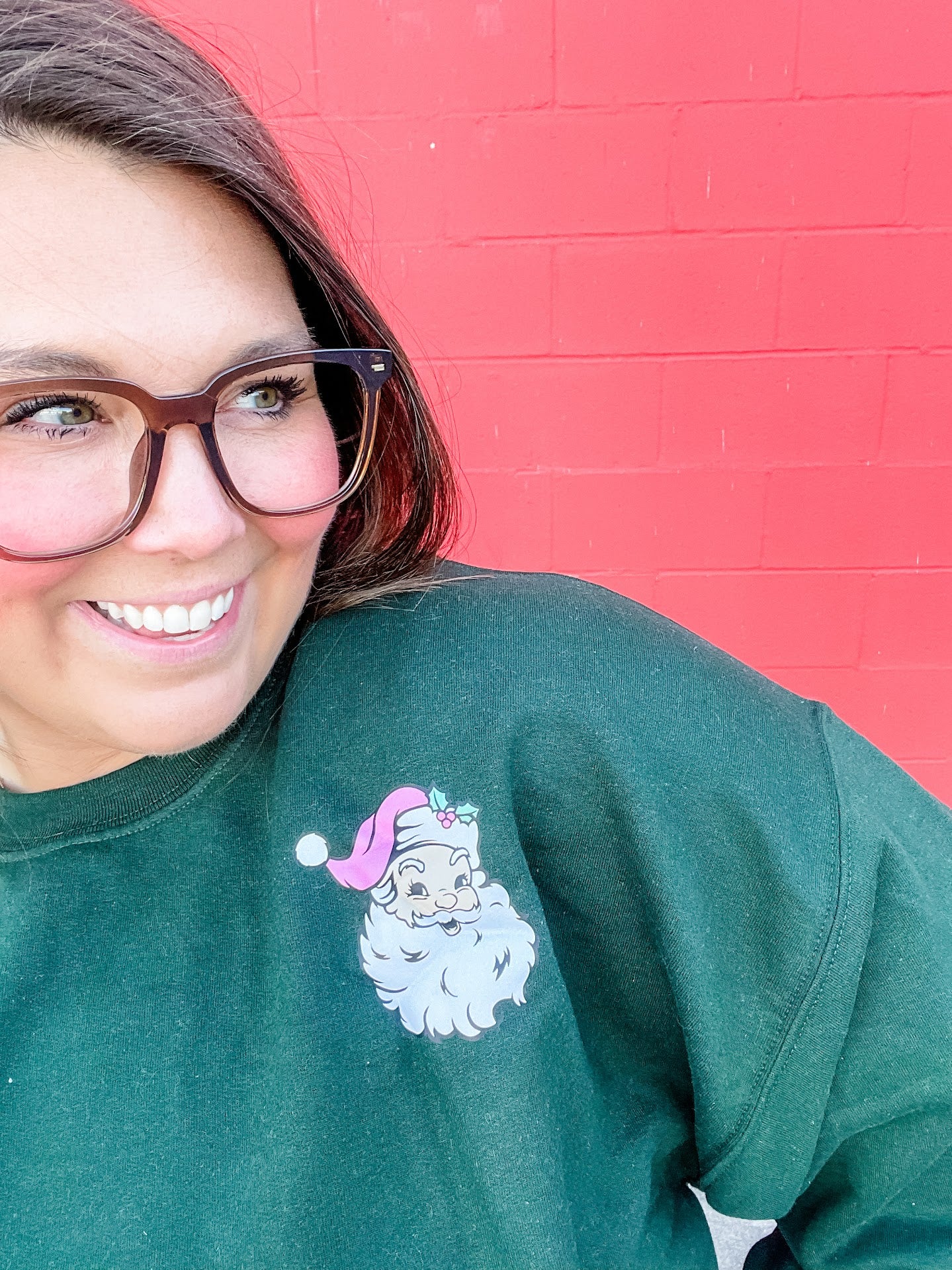 Tis The Season Santa Sweatshirt (S-2XL)-150 Sweatshirts/Hoodies-Refinery Number One LLC-Hello Friends Boutique-Woman's Fashion Boutique Located in Traverse City, MI