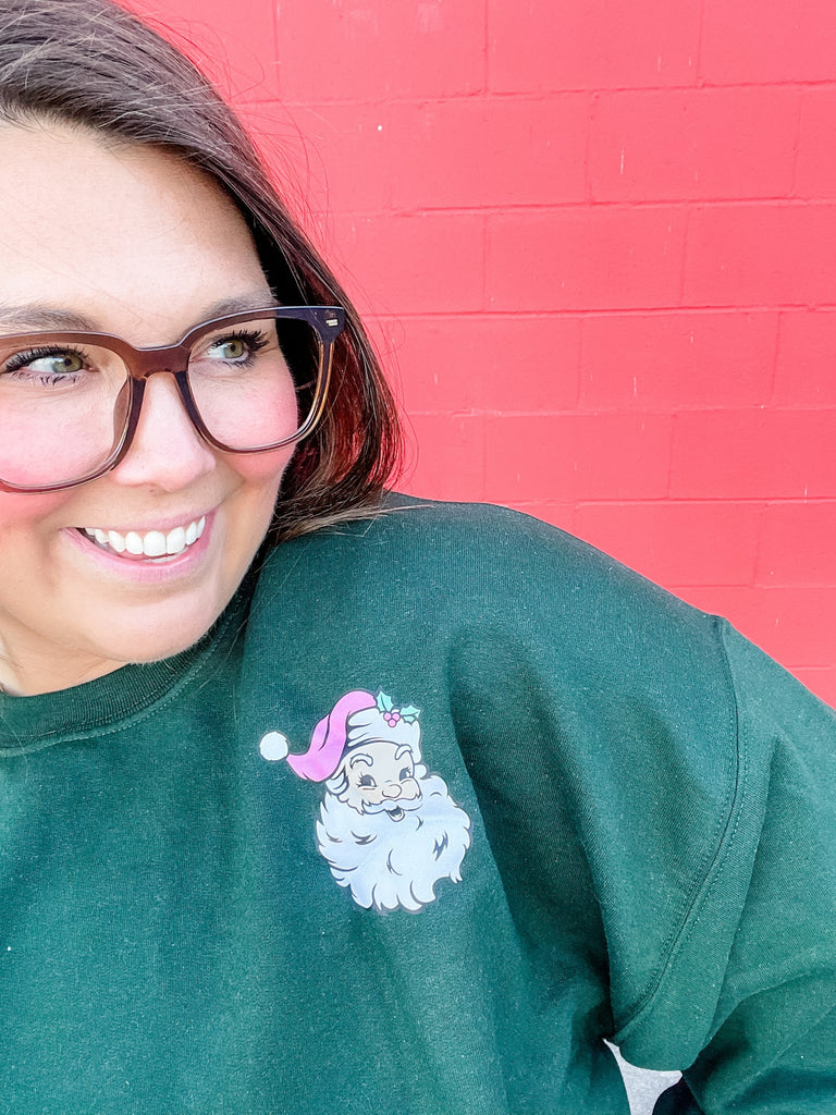 Tis The Season Santa Sweatshirt (S-2XL)-150 Sweatshirts/Hoodies-Refinery Number One LLC-Hello Friends Boutique-Woman's Fashion Boutique Located in Traverse City, MI