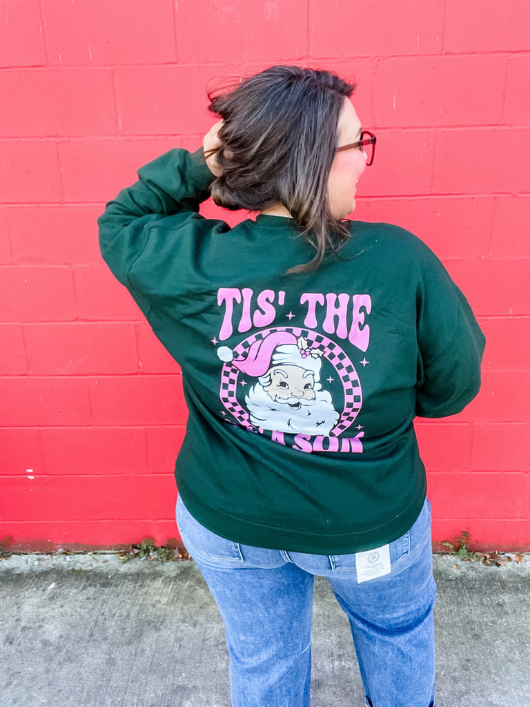 Tis The Season Santa Sweatshirt (S-2XL)-150 Sweatshirts/Hoodies-Refinery Number One LLC-Hello Friends Boutique-Woman's Fashion Boutique Located in Traverse City, MI
