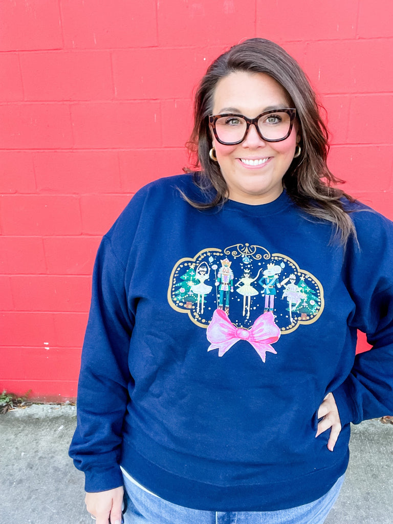 Nutcracker Sweatshirt (S-2XL)-150 Sweatshirts/Hoodies-Refinery Number One LLC-Hello Friends Boutique-Woman's Fashion Boutique Located in Traverse City, MI