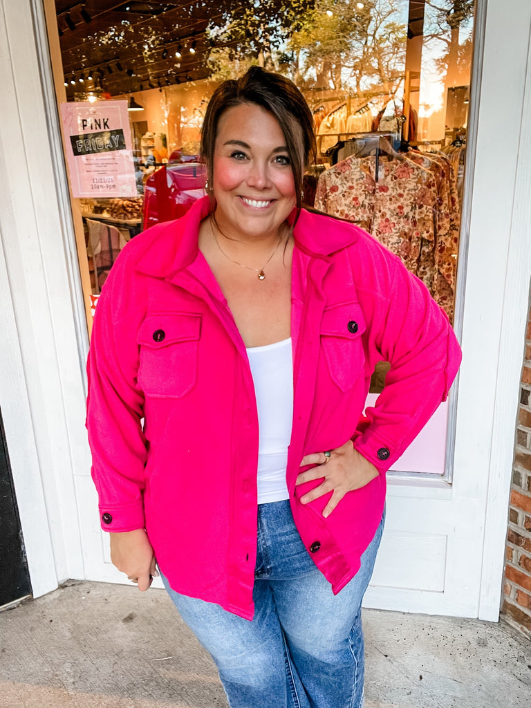 Cozy Comet Fleece Shacket (S-XL)-170 Jackets-Zenana-Hello Friends Boutique-Woman's Fashion Boutique Located in Traverse City, MI