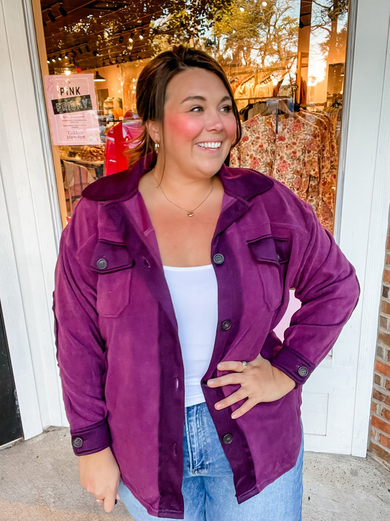 Cozy Comet Fleece Shacket (S-XL)-170 Jackets-Zenana-Hello Friends Boutique-Woman's Fashion Boutique Located in Traverse City, MI