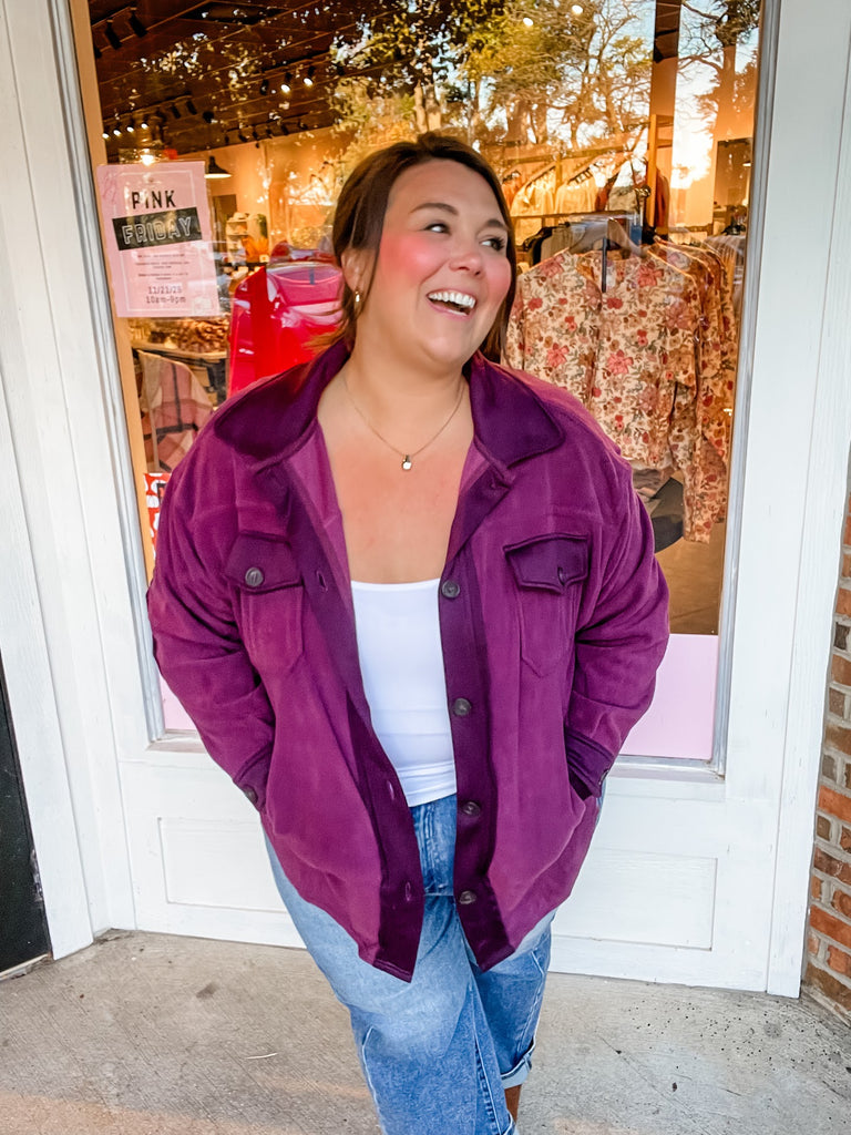 Cozy Comet Fleece Shacket (S-XL)-170 Jackets-Zenana-Hello Friends Boutique-Woman's Fashion Boutique Located in Traverse City, MI