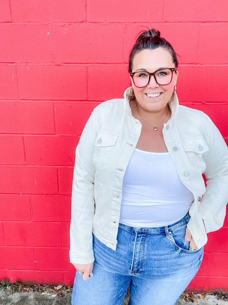 Good Karma Jacket in Ivory (S-3XL)-170 Jackets-RISEN-Hello Friends Boutique-Woman's Fashion Boutique Located in Traverse City, MI