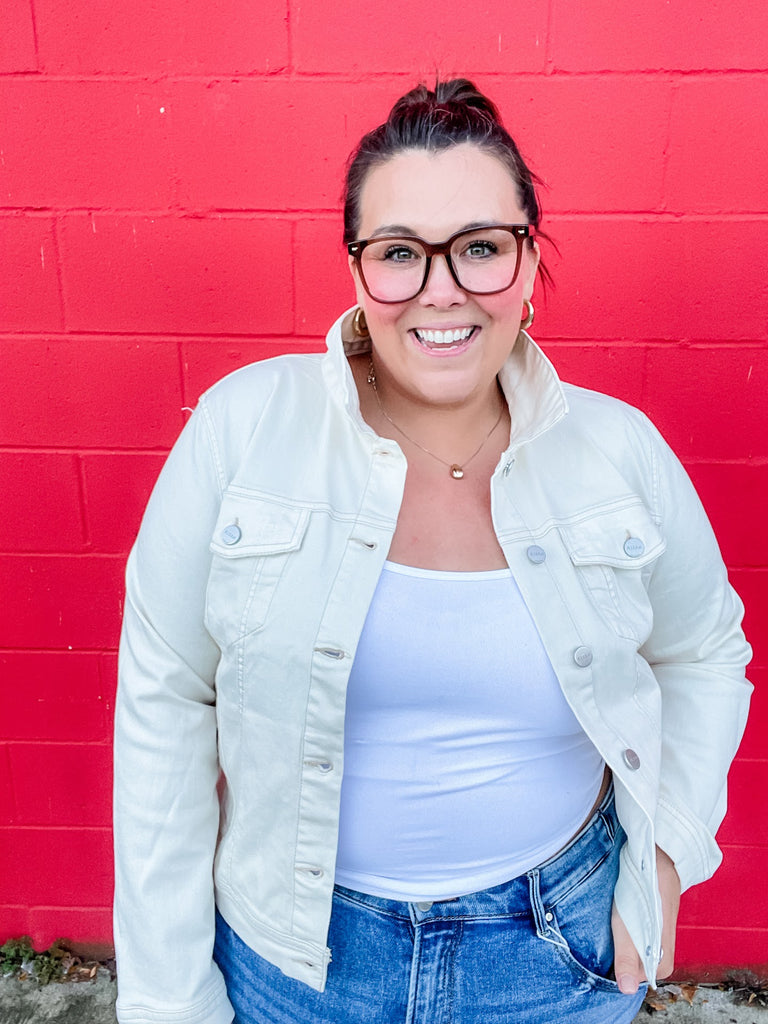 Good Karma Jacket in Ivory (S-3XL)-170 Jackets-RISEN-Hello Friends Boutique-Woman's Fashion Boutique Located in Traverse City, MI