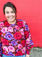 Petal Cascade Chiffon Blouse (S-3XL)-110 Long Sleeve-Oddi-Hello Friends Boutique-Woman's Fashion Boutique Located in Traverse City, MI