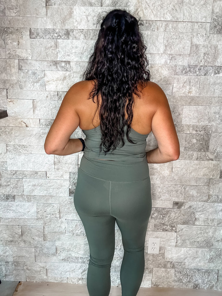 Your Favorite Crossover Soft Leggings in Grey Sage (S-3XL)-210 Leggings/Joggers-Rae Mode-Hello Friends Boutique-Woman's Fashion Boutique Located in Traverse City, MI