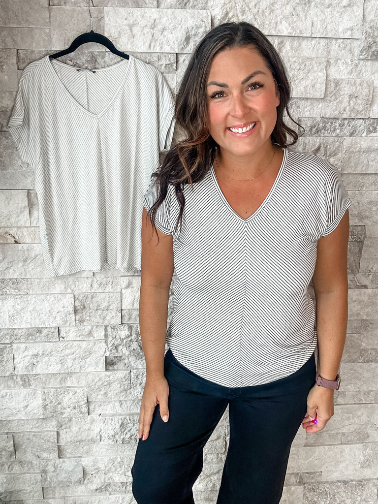 Goes Without Sayin' Top (S-XL)-100 Short Sleeve-Staccato-Hello Friends Boutique-Woman's Fashion Boutique Located in Traverse City, MI