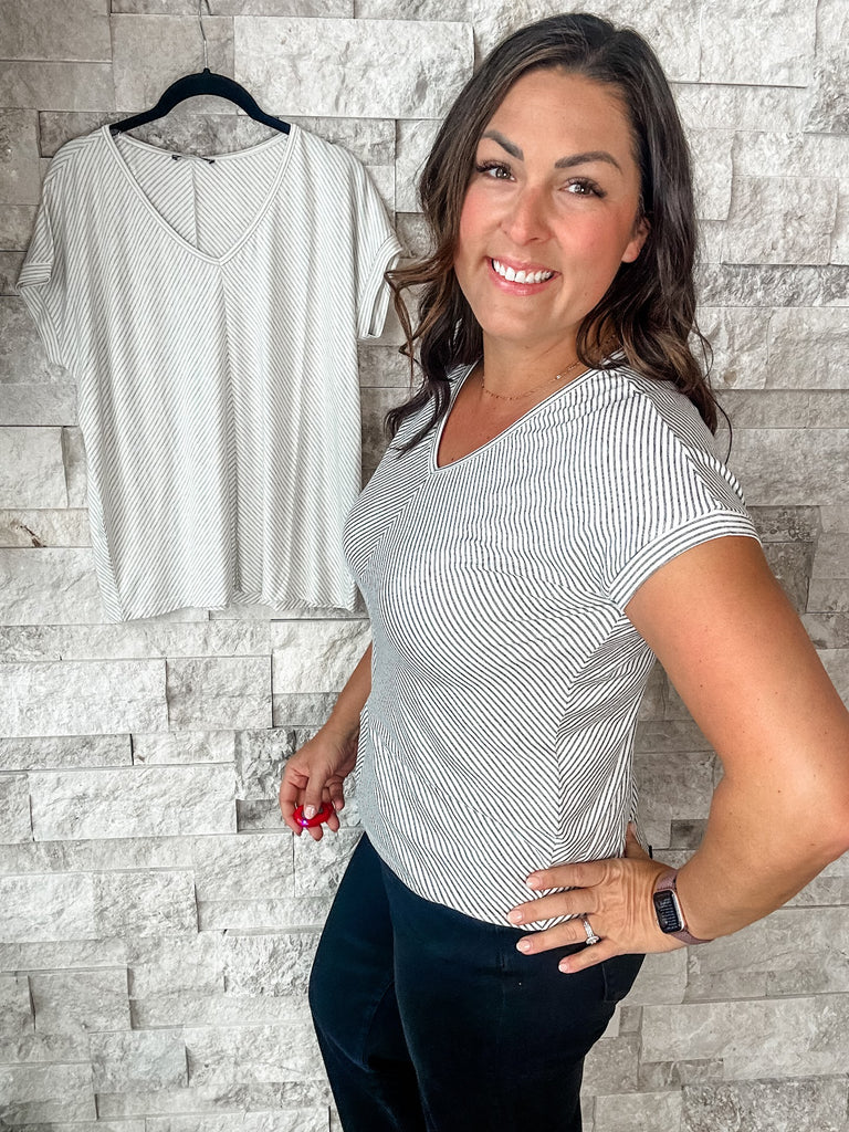 Goes Without Sayin' Top (S-XL)-100 Short Sleeve-Staccato-Hello Friends Boutique-Woman's Fashion Boutique Located in Traverse City, MI