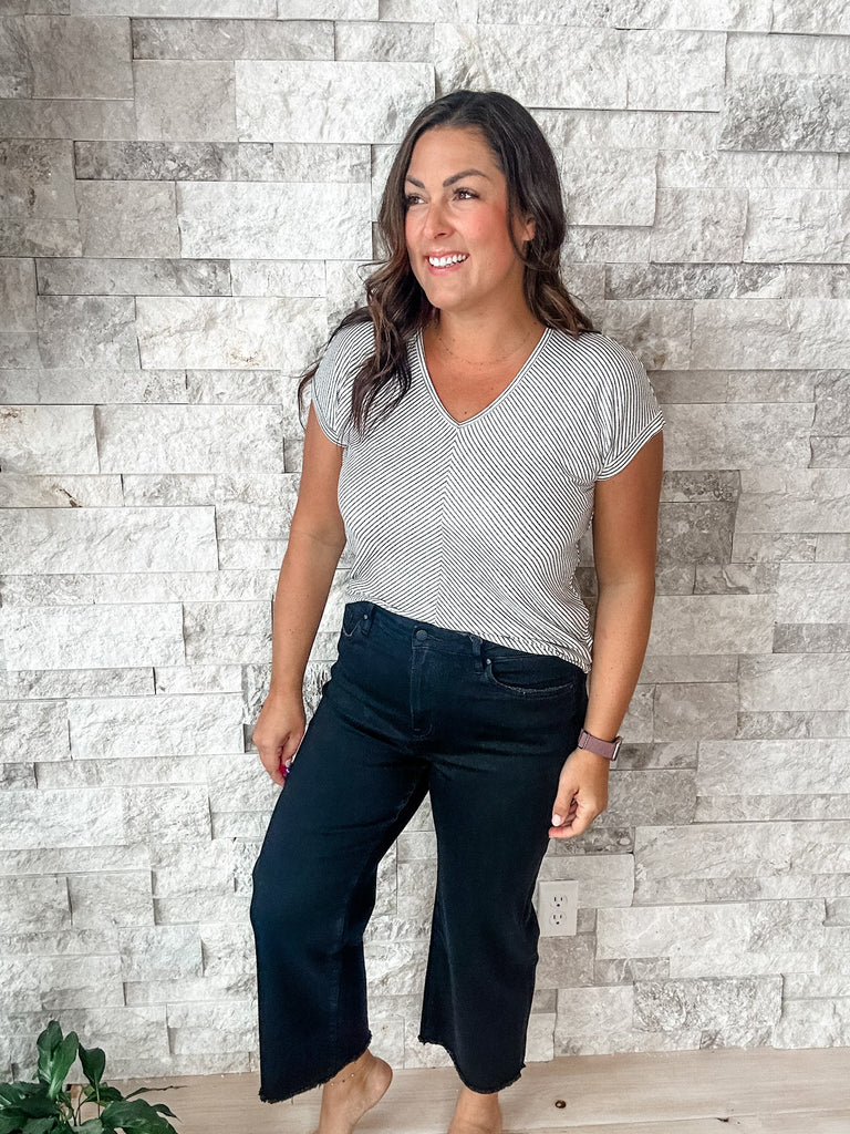 Wide Leg Crop in Black (24-22W) - PREORDER-500 History-Mica Denim-Hello Friends Boutique-Woman's Fashion Boutique Located in Traverse City, MI