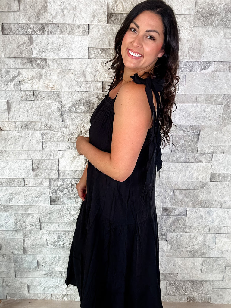 Spin You Around Dress in Black (S-3XL)-180 Dresses-Andree By Unit-Hello Friends Boutique-Woman's Fashion Boutique Located in Traverse City, MI