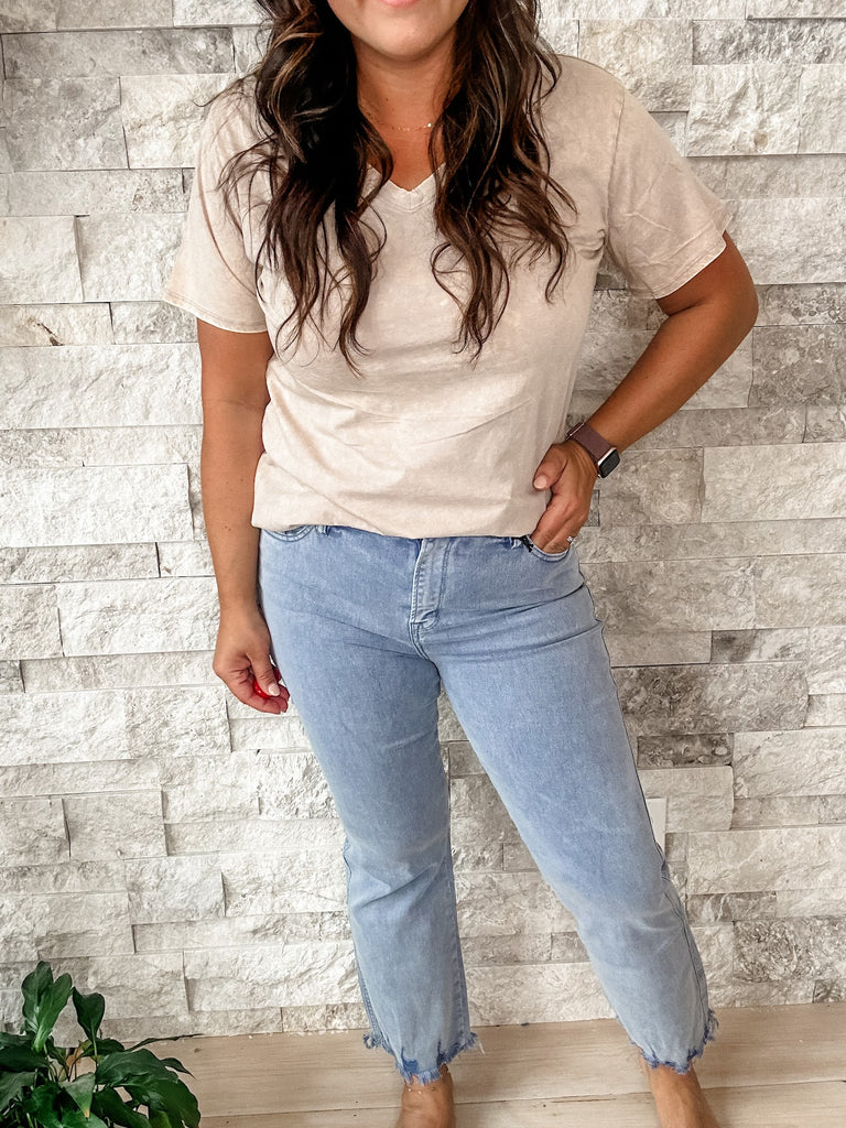 High Rise Flare Crop in Blue Shadow (24-22W) - PREORDER-500 History-Mica Denim-Hello Friends Boutique-Woman's Fashion Boutique Located in Traverse City, MI