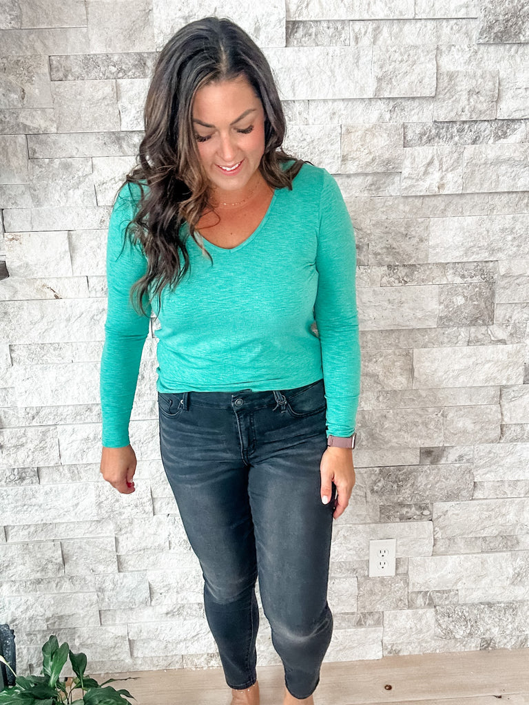 Super Soft Mid-Rise Knit Denim Skinny (24-32) - PREORDER-500 History-Mica Denim-Hello Friends Boutique-Woman's Fashion Boutique Located in Traverse City, MI