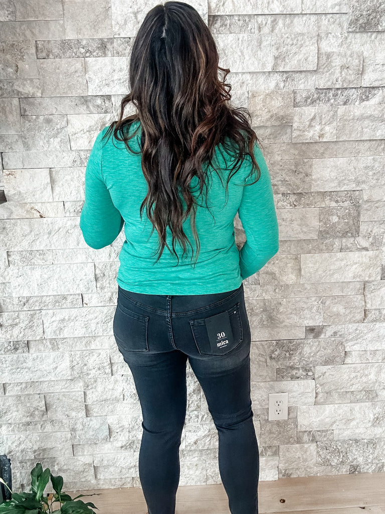 Super Soft Mid-Rise Knit Denim Skinny (24-32) - PREORDER-500 History-Mica Denim-Hello Friends Boutique-Woman's Fashion Boutique Located in Traverse City, MI