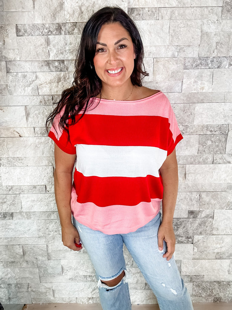 The Way To Go Top (S-L)-100 Short Sleeve-Andree By Unit-Hello Friends Boutique-Woman's Fashion Boutique Located in Traverse City, MI