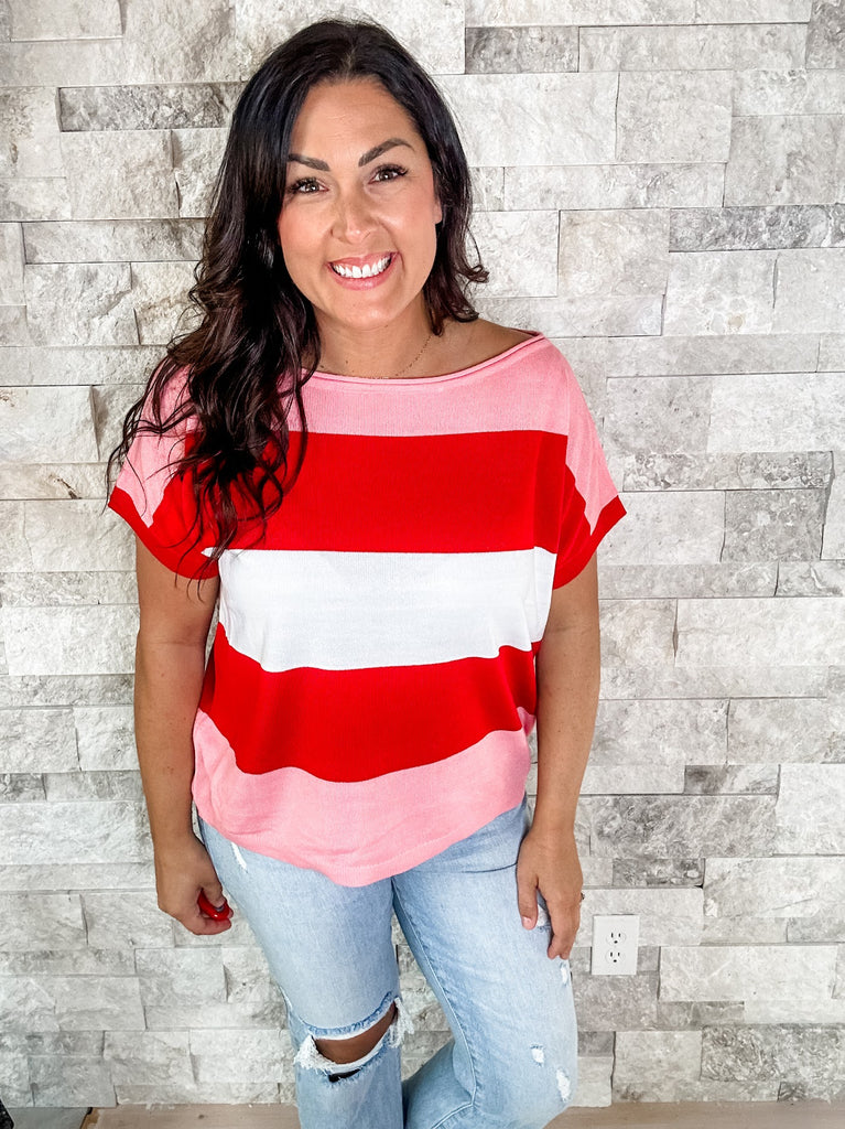 The Way To Go Top (S-L)-100 Short Sleeve-Andree By Unit-Hello Friends Boutique-Woman's Fashion Boutique Located in Traverse City, MI