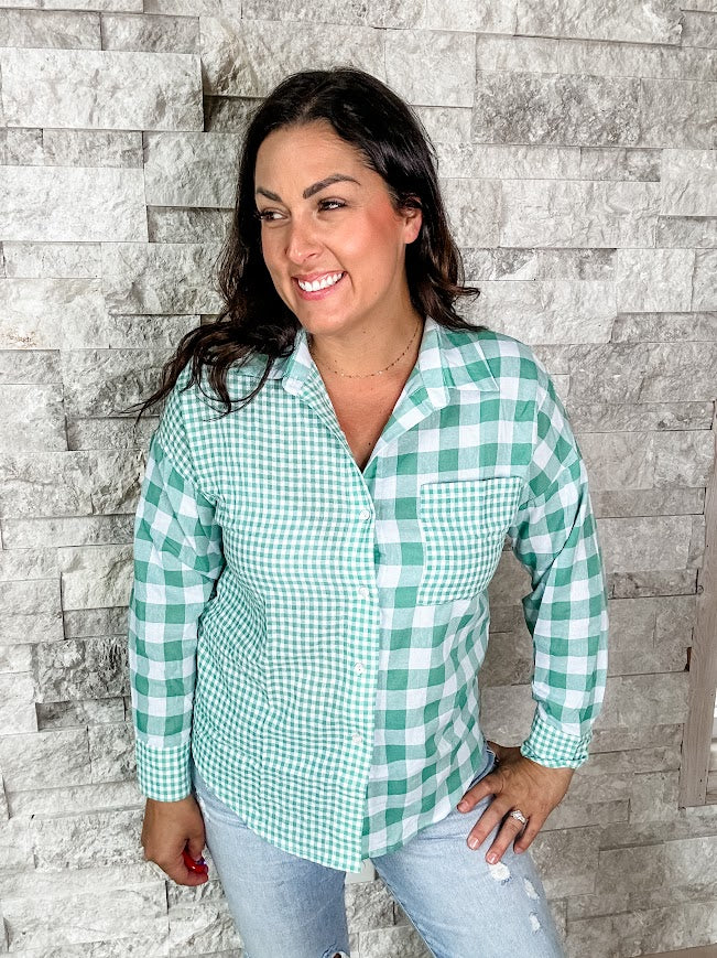 All I Wanna Do Is Dance Top in Sage (S-L)-110 Long Sleeve-Andree By Unit-Hello Friends Boutique-Woman's Fashion Boutique Located in Traverse City, MI