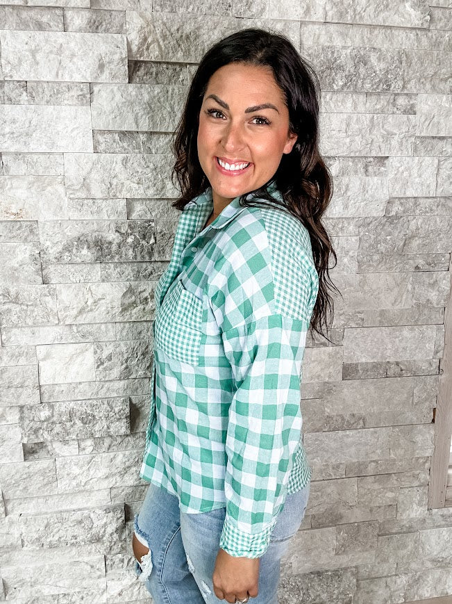 All I Wanna Do Is Dance Top in Sage (S-L)-110 Long Sleeve-Andree By Unit-Hello Friends Boutique-Woman's Fashion Boutique Located in Traverse City, MI