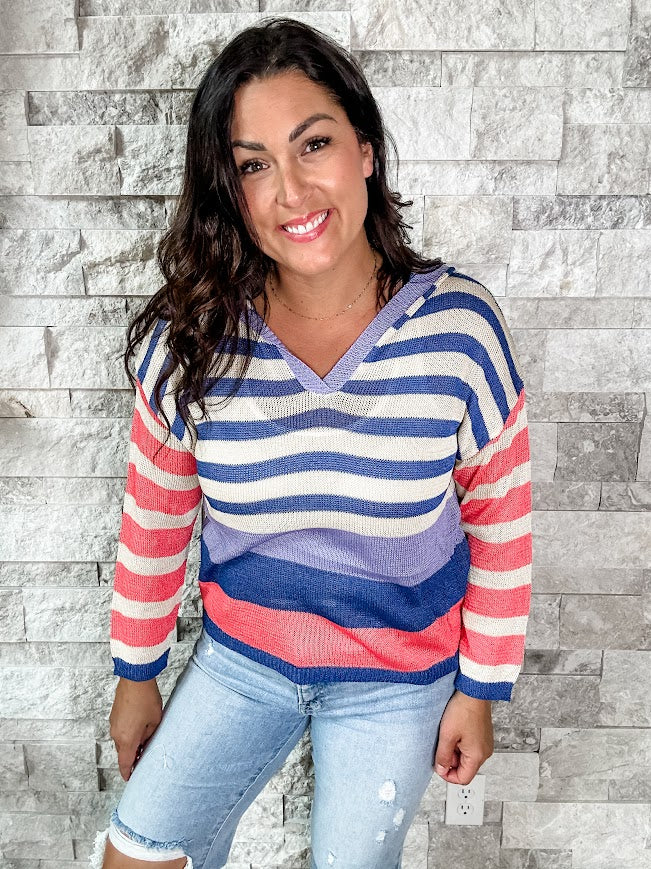 Friday Night Vibes Top in Lavender/Pink (S-XL)-110 Long Sleeves-BIBI-Hello Friends Boutique-Woman's Fashion Boutique Located in Traverse City, MI