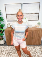 Skyline Cuffed High Rise Shorts (S-3XL)-220 Shorts/Skirts/Skorts-RISEN-Hello Friends Boutique-Woman's Fashion Boutique Located in Traverse City, MI