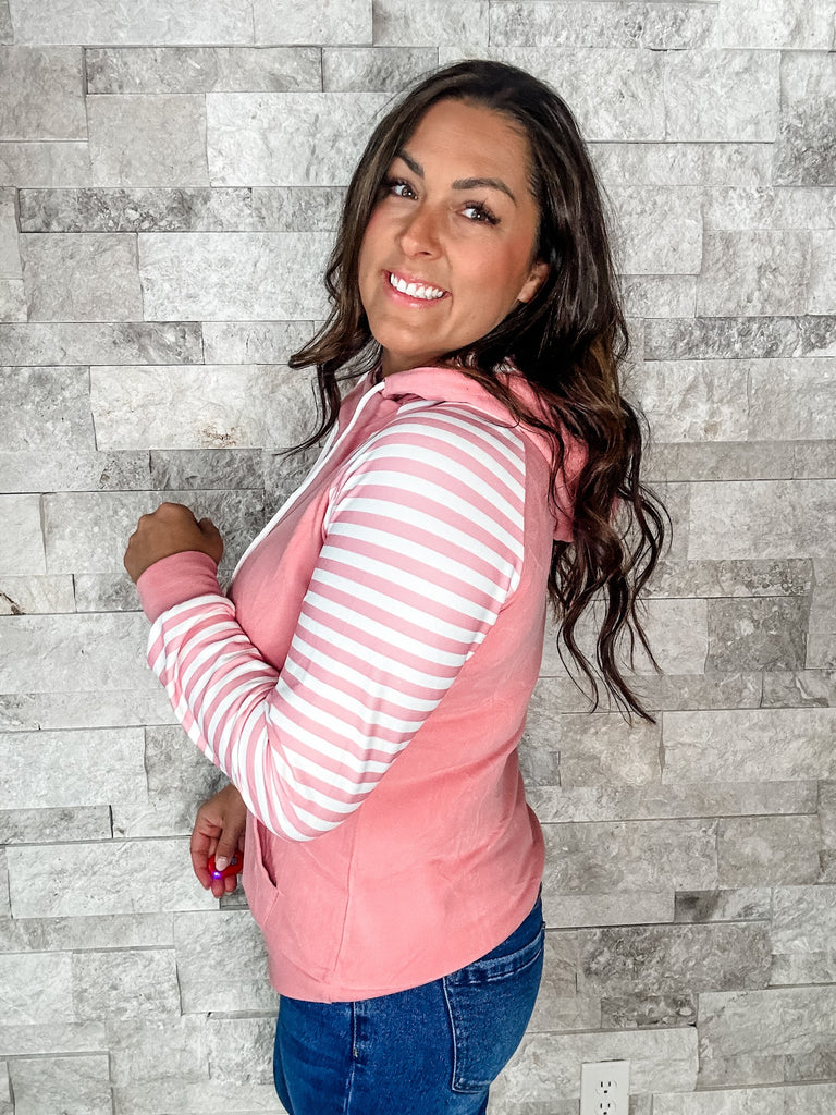 The Spring Tara Pullover in Peach (S-3XL)-150 Sweatshirts/Hoodies-Shirley & Stone-Hello Friends Boutique-Woman's Fashion Boutique Located in Traverse City, MI