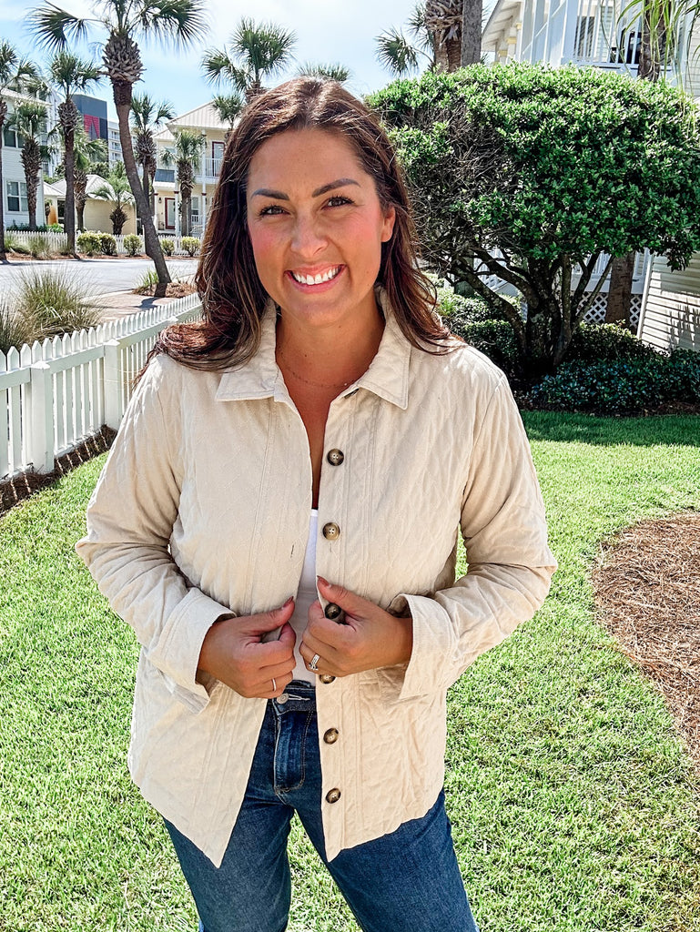 Sunset Ridge Quilted Jacket (S-XL)-170 Jackets-Listicle-Hello Friends Boutique-Woman's Fashion Boutique Located in Traverse City, MI