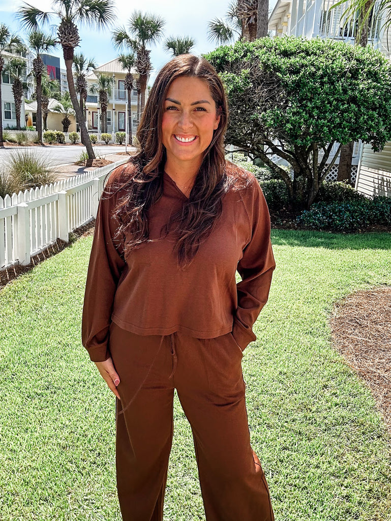 Misty Morning V-Neck Set (S-L)-230 Other Bottoms-Listicle-Hello Friends Boutique-Woman's Fashion Boutique Located in Traverse City, MI