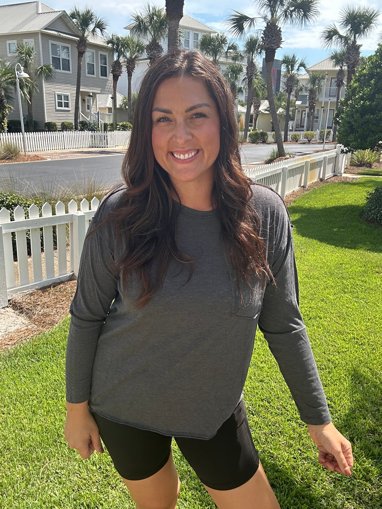 Stonewashed Comfort Top (S-3XL)-110 Long Sleeve-Rae Mode-Hello Friends Boutique-Woman's Fashion Boutique Located in Traverse City, MI