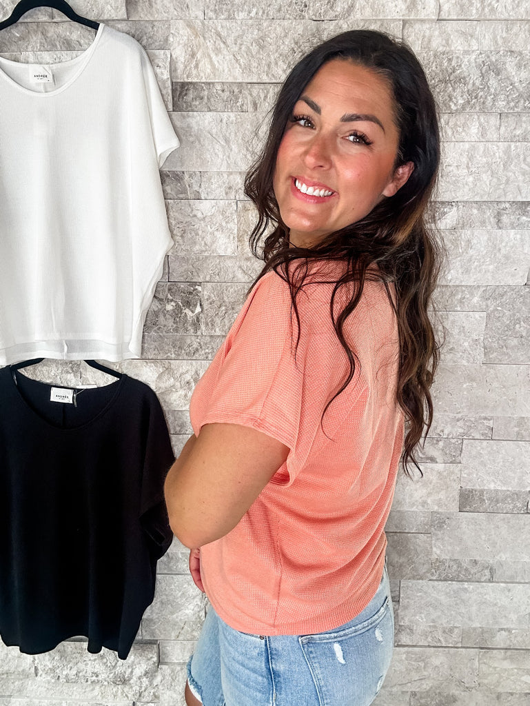 Don't Hold On Top (S-3XL)-100 Short Sleeve-Andree By Unit-Hello Friends Boutique-Woman's Fashion Boutique Located in Traverse City, MI