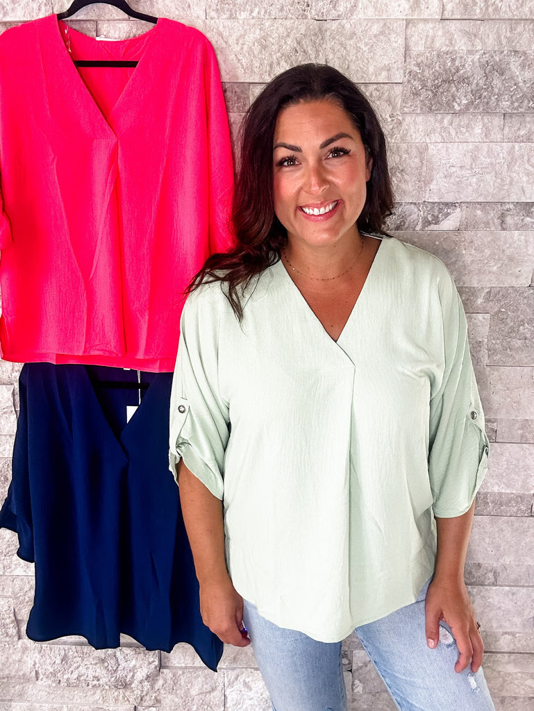 Business As Usual Top (S-3XL)-100 Short Sleeve-Andree By Unit-Hello Friends Boutique-Woman's Fashion Boutique Located in Traverse City, MI