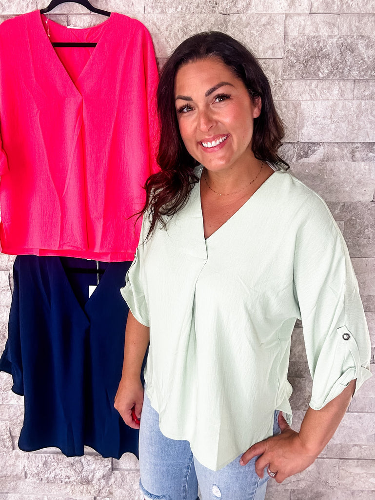 Business As Usual Top (S-3XL)-100 Short Sleeve-Andree By Unit-Hello Friends Boutique-Woman's Fashion Boutique Located in Traverse City, MI