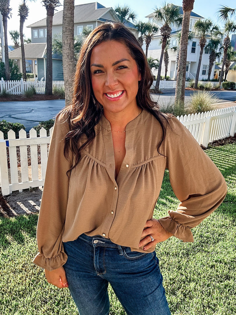 Polished & Perfect V-Neck Blouse (S-3XL)-110 Long Sleeve-Sew In Love-Hello Friends Boutique-Woman's Fashion Boutique Located in Traverse City, MI