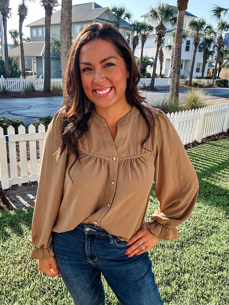 Polished & Perfect V-Neck Blouse (S-3XL)-110 Long Sleeve-Sew In Love-Hello Friends Boutique-Woman's Fashion Boutique Located in Traverse City, MI
