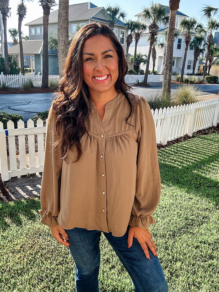 Polished & Perfect V-Neck Blouse (S-3XL)-110 Long Sleeve-Sew In Love-Hello Friends Boutique-Woman's Fashion Boutique Located in Traverse City, MI
