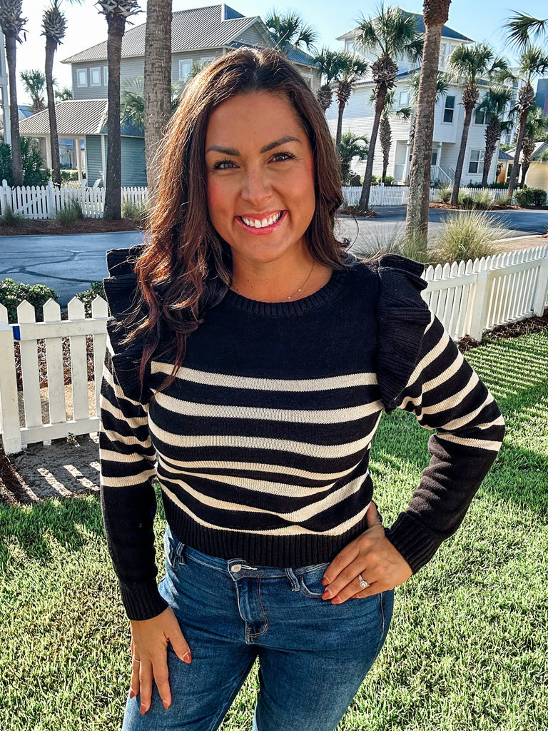 Ruffle & Rhythm Top (S-3XL)-110 Long Sleeve-Sew In Love-Hello Friends Boutique-Woman's Fashion Boutique Located in Traverse City, MI