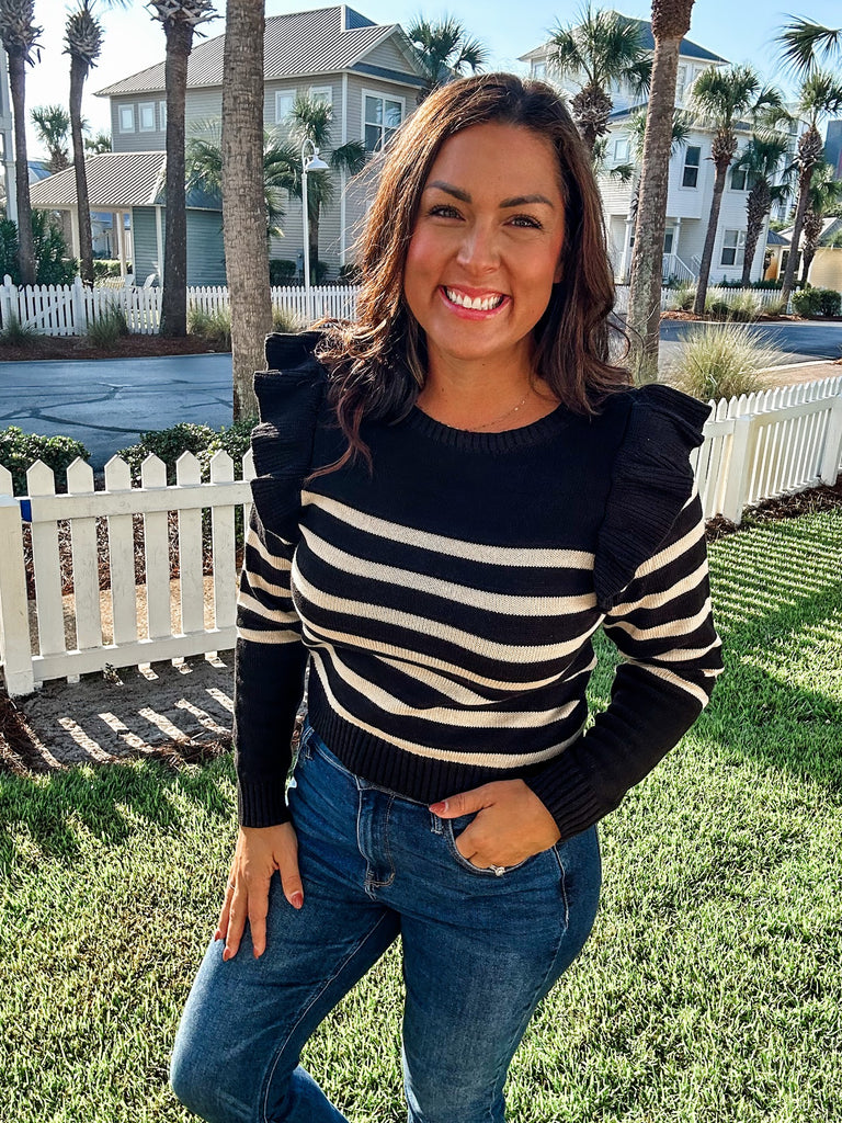 Ruffle & Rhythm Top (S-3XL)-110 Long Sleeve-Sew In Love-Hello Friends Boutique-Woman's Fashion Boutique Located in Traverse City, MI