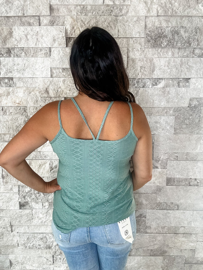 Easy Way Out Top in Green (S-XL)-120 Sleeveless-Supreme Fashion-Hello Friends Boutique-Woman's Fashion Boutique Located in Traverse City, MI