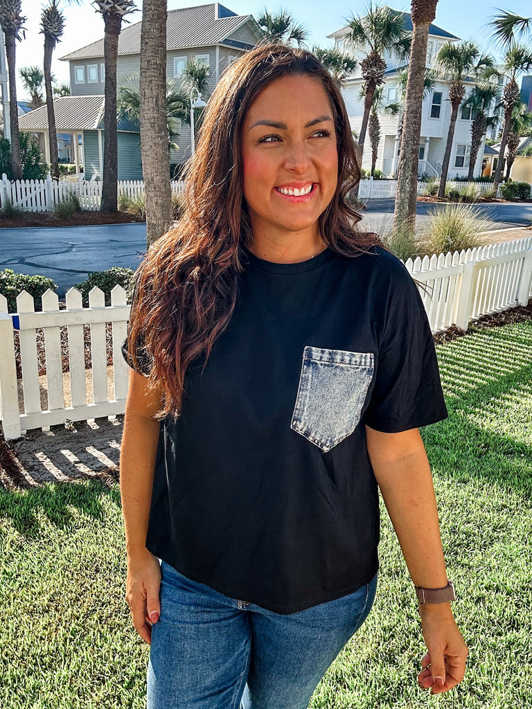 Pocket Pop Oversized Tee (S-3XL)-100 Short Sleeve-Sew In Love-Hello Friends Boutique-Woman's Fashion Boutique Located in Traverse City, MI