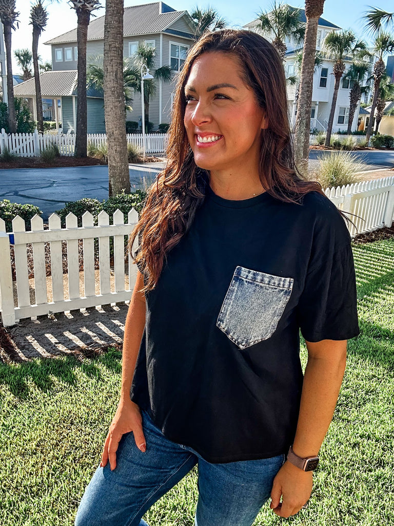 Pocket Pop Oversized Tee (S-3XL)-100 Short Sleeve-Sew In Love-Hello Friends Boutique-Woman's Fashion Boutique Located in Traverse City, MI