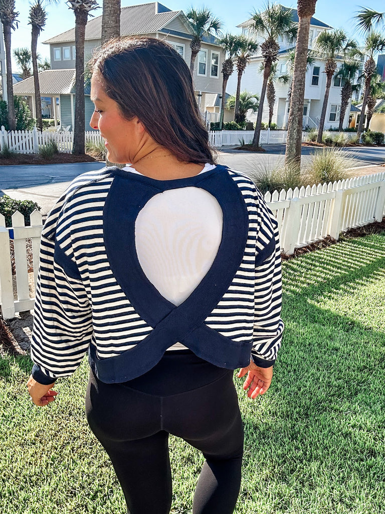 Unapologetic Open Back Tee (S-L)-110 Long Sleeve-Rae Mode-Hello Friends Boutique-Woman's Fashion Boutique Located in Traverse City, MI