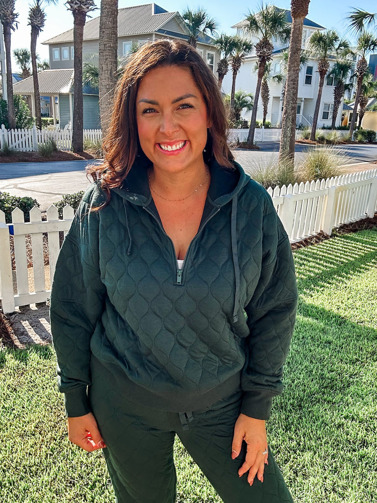 Luxe Lounge Quilted Hoodie (S-L)-170 Outerwear/Jackets-Rae Mode-Hello Friends Boutique-Woman's Fashion Boutique Located in Traverse City, MI