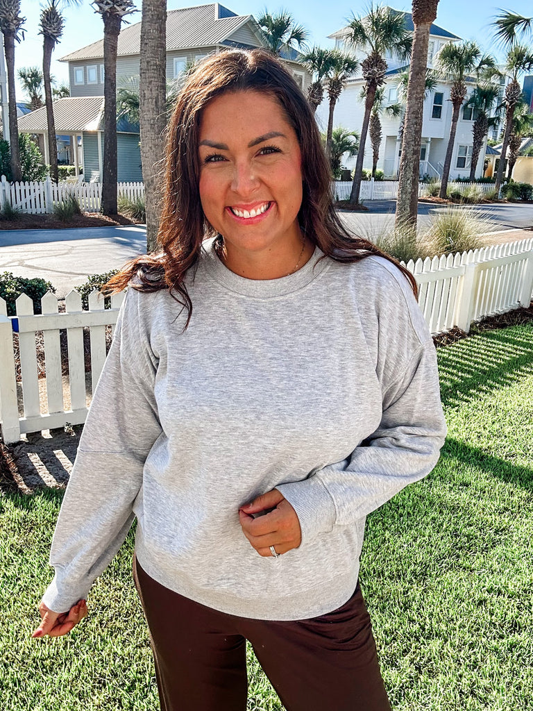 Cozy Core Crewneck (S-L)-110 Long Sleeve-Rae Mode-Hello Friends Boutique-Woman's Fashion Boutique Located in Traverse City, MI