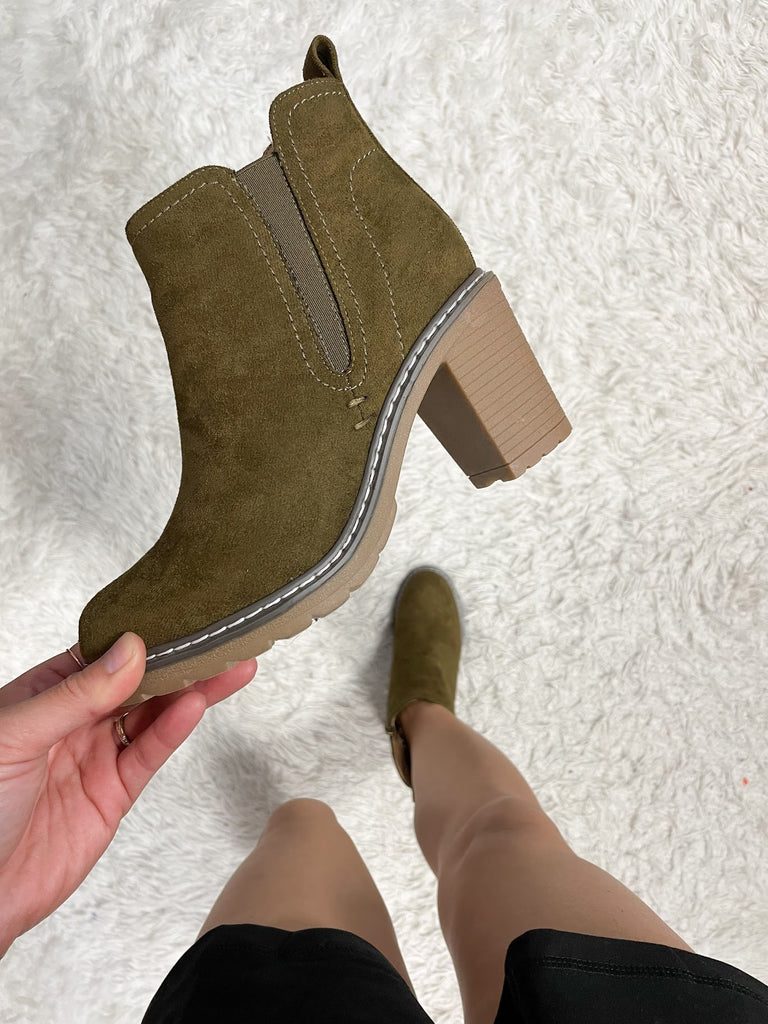 Corky's Bite Me Boots in Khaki (6-11)-250 Shoes-Corky's Footwear-Hello Friends Boutique-Woman's Fashion Boutique Located in Traverse City, MI