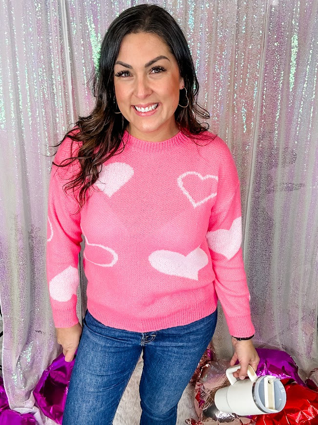 All Of My Love Sweater (S-XL)-140 Sweaters-Bibi-Hello Friends Boutique-Woman's Fashion Boutique Located in Traverse City, MI