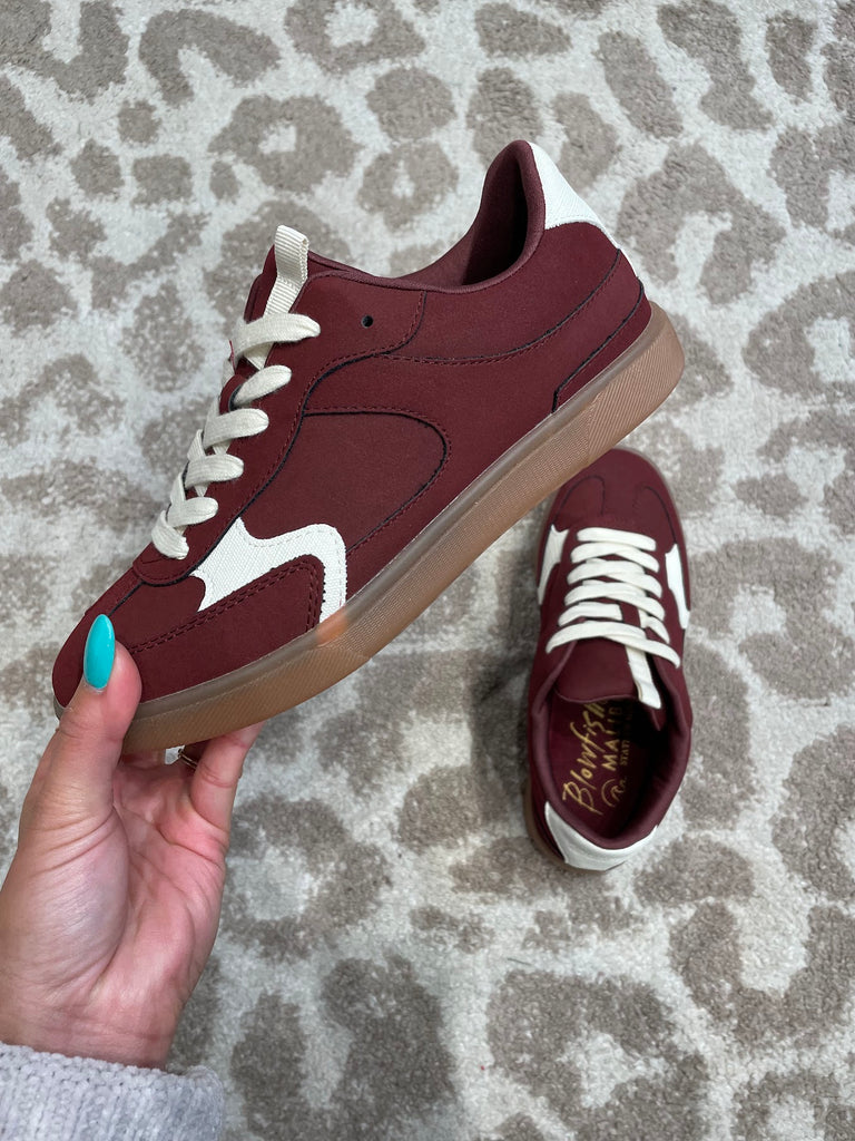 The Tastic Retro Sneaker in Carmine Red (7-11)-250 Shoes-BLOWFISH-Hello Friends Boutique-Woman's Fashion Boutique Located in Traverse City, MI