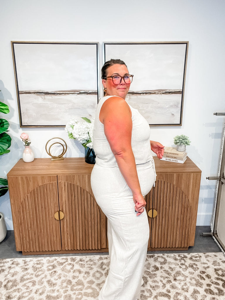 Coastal Ease Linen Smocked Waist Pants (S-2XL)-230 Other Bottoms-Allie & Rose-Hello Friends Boutique-Woman's Fashion Boutique Located in Traverse City, MI