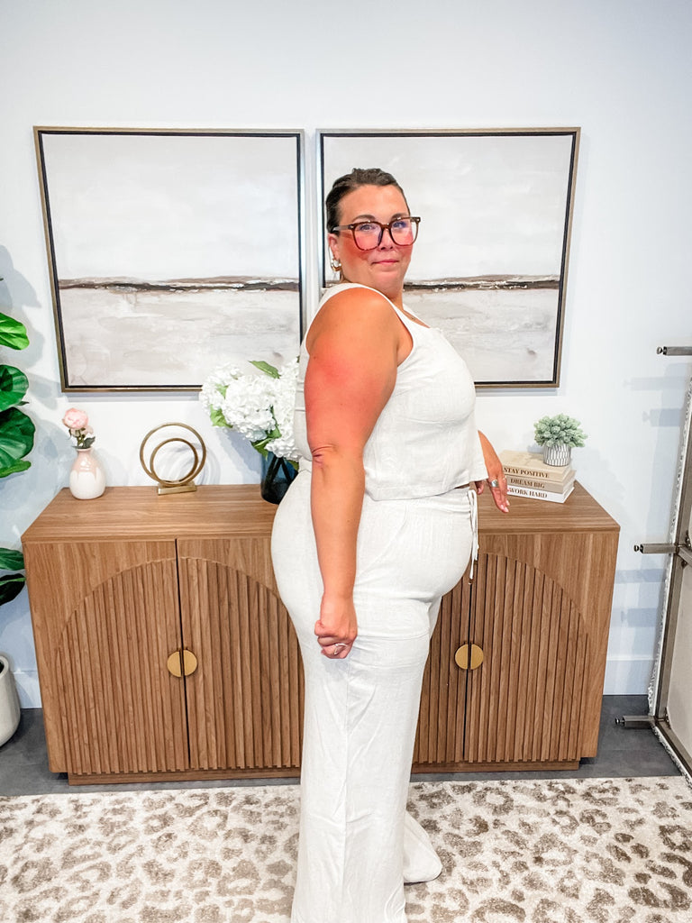 Coastal Ease Linen Smocked Waist Pants (S-2XL)-230 Other Bottoms-Allie & Rose-Hello Friends Boutique-Woman's Fashion Boutique Located in Traverse City, MI