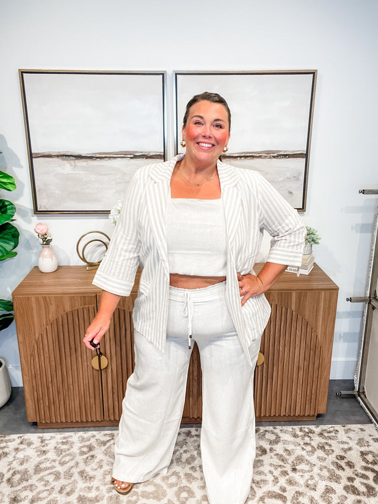 Coastal Ease Linen Smocked Waist Pants (S-2XL)-230 Other Bottoms-Allie & Rose-Hello Friends Boutique-Woman's Fashion Boutique Located in Traverse City, MI